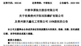 豪橫！中核鈦白再擲約9億跨界萬(wàn)億賽道！