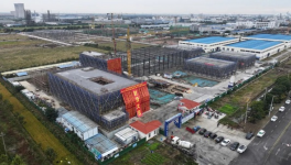 三爍高性能工業(yè)涂料項目主體封頂