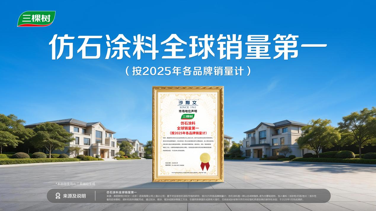 三棵樹仿石涂料銷量第一背后的“中國智造”密碼