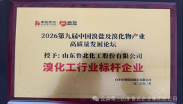 魯北集團(tuán)榮獲“溴化工行業(yè)標(biāo)桿企業(yè)”稱號 循環(huán)經(jīng)濟(jì)模式
